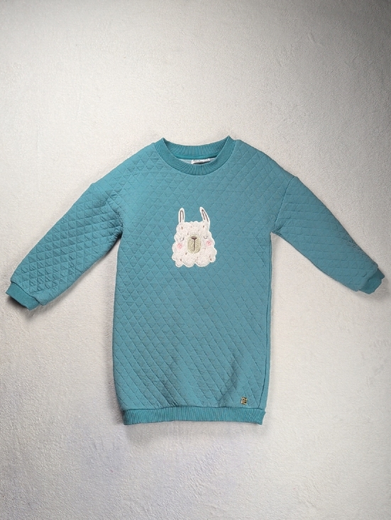 deux par deux Other - Deux Par Deux Girls Quilted Tunic Dress Turquoise Blue Size 6